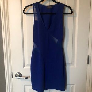 Open Back Blue mini dress